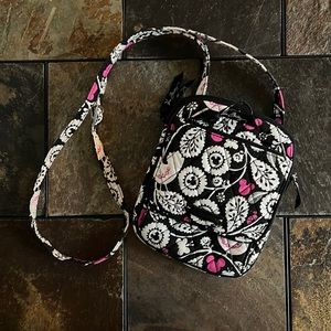 Vera Bradley Disney Black & Pink Mickey Mouse Floral Crossbody